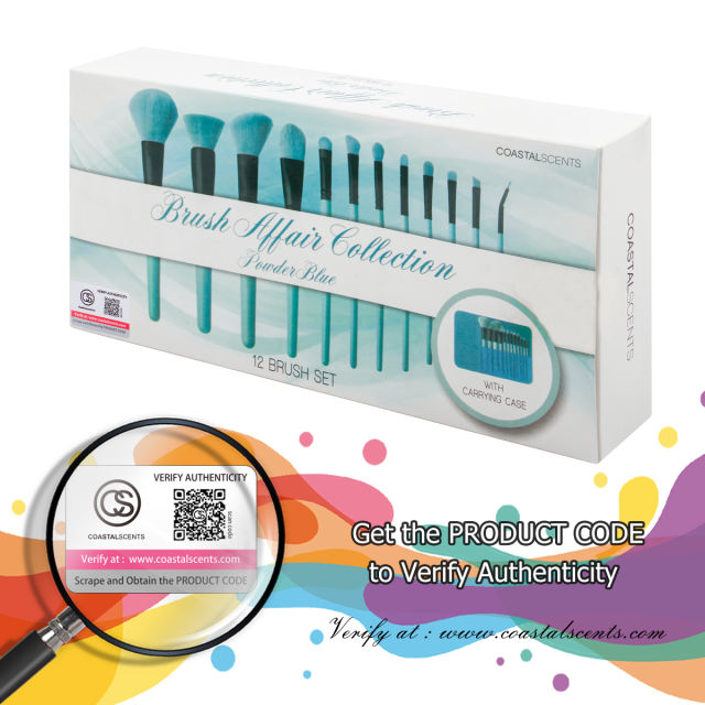 Brush Affair Collection Powder Blue 12 Piece Brush Set